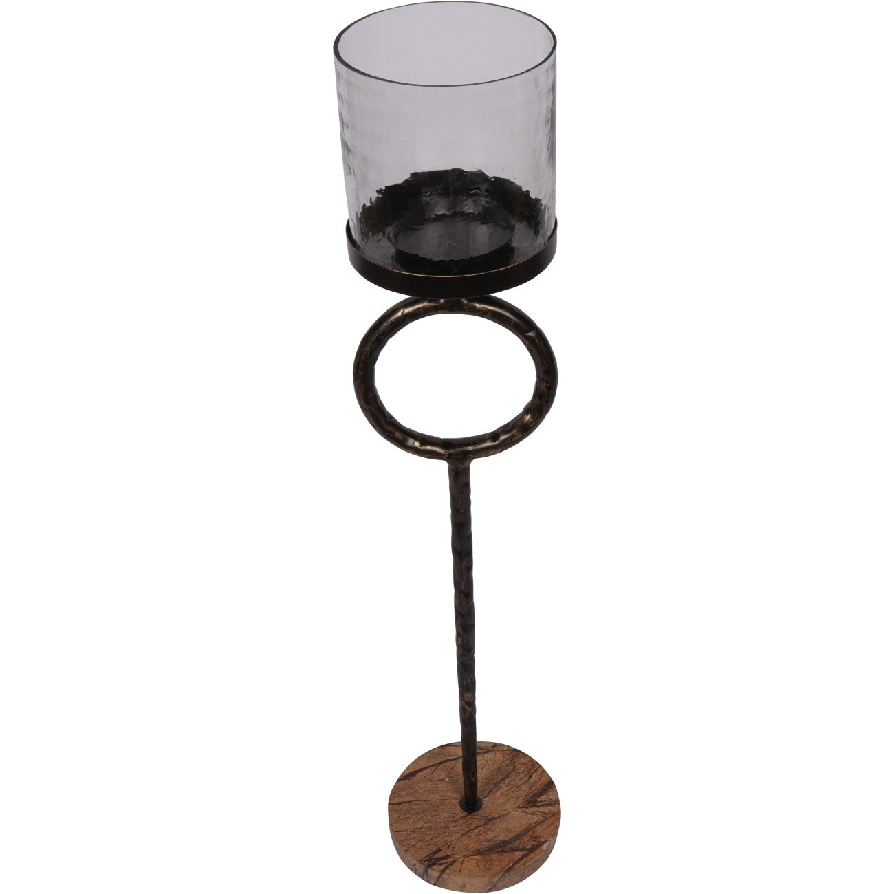Rutland Pillar Floor Hurricane Candle Holder | Large